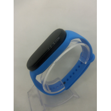 Ремінець силіконовий браслет Mi Band 5 мі бенд 5 блакитний