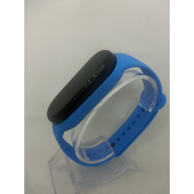 Ремінець силіконовий браслет Mi Band 5 мі бенд 5 блакитний