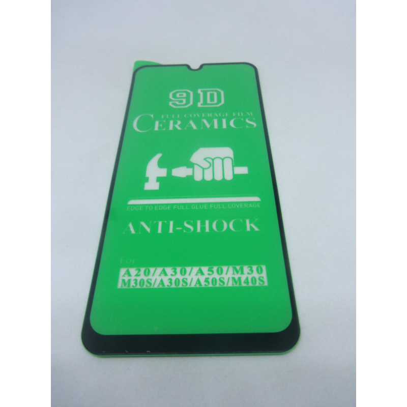 Защитное стекло 9D FullGlue Ceramic Anti-shock Glass для Samsung A20 A30 A30S A50 A50S M40 M40S M21 M31 M31S
