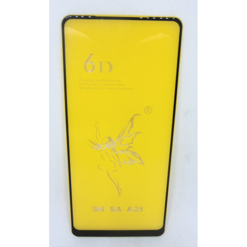 Захисне скло для Samsung Galaxy A21s SM A217 6D PREMIUM на весь екран чорний