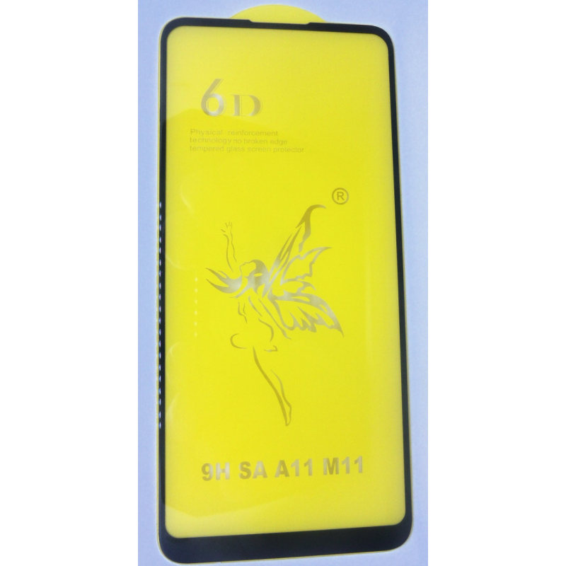Захисне скло для Samsung Galaxy A11 M11 6D PREMIUM на весь екран чорний