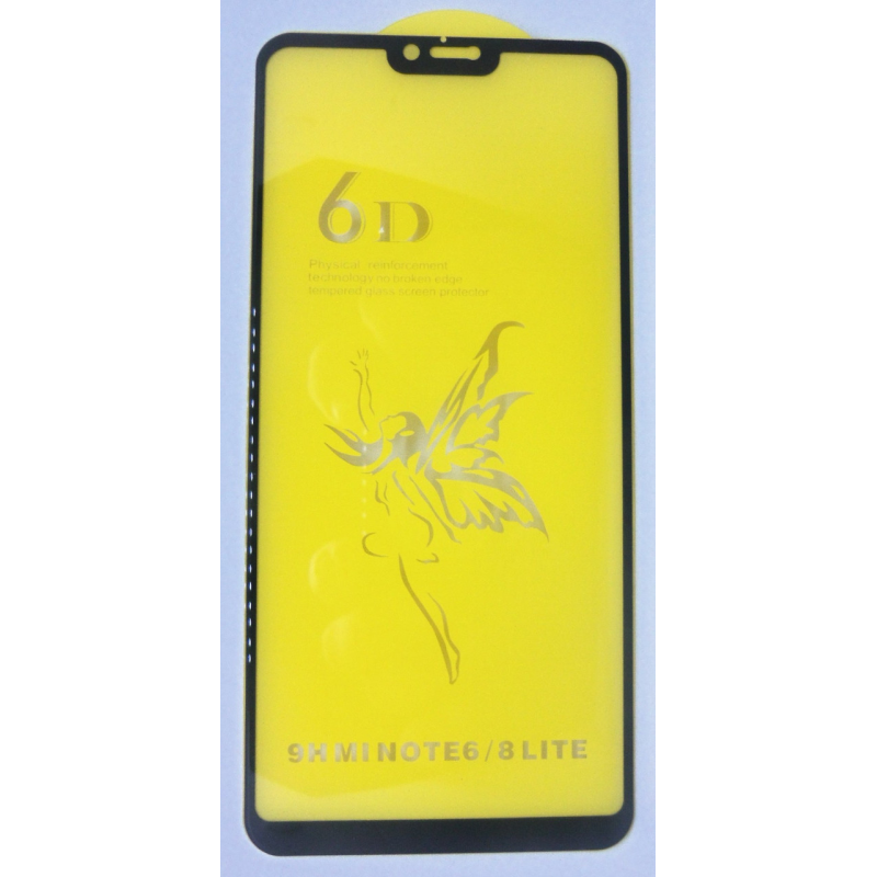 Захисне скло 6D Xiaomi Redmi NOTE Mi 6/8 Lite чорний