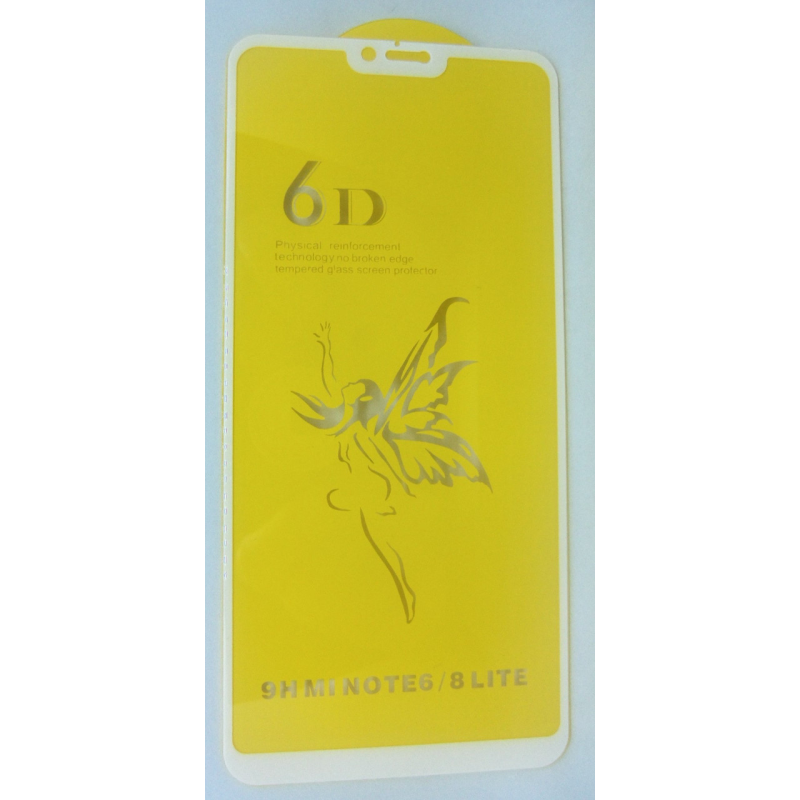 Захисне скло 6D Xiaomi Redmi NOTE Mi 6/8 Lite white