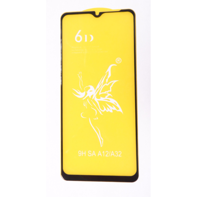 Захисне скло Premium 6D для Samsung Galaxy А12 / А32 на весь екран чорний