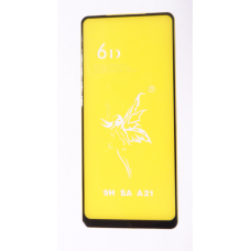 Захисне скло Premium 6D для Samsung Galaxy А 21 на весь екран чорний