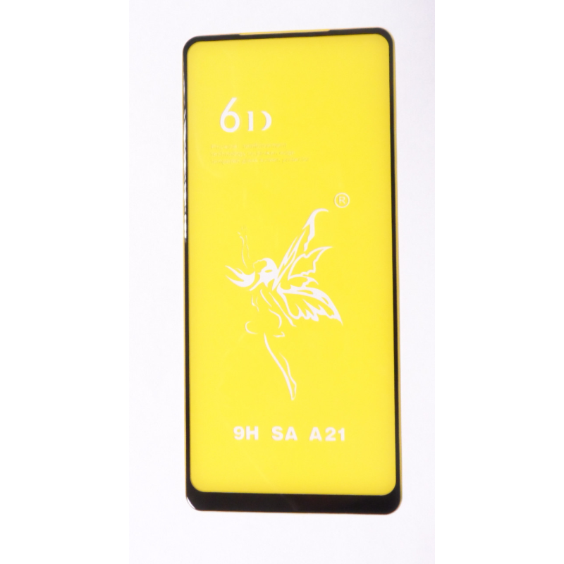 Захисне скло Premium 6D для Samsung Galaxy А 21 на весь екран чорний