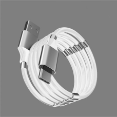 Кабель SuperCalla TYPE-C на магнітах White Білий, 2.4 А, model-D34