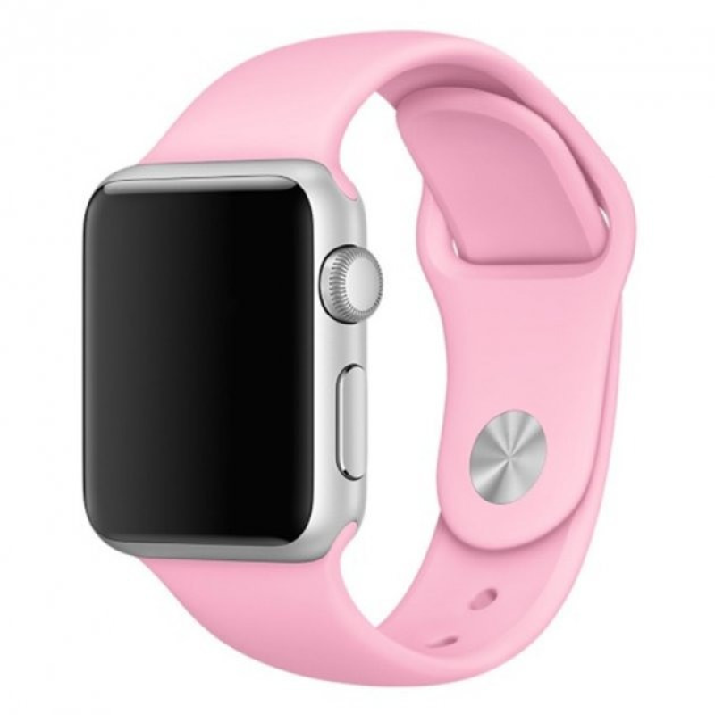 Браслет, силіконовий ремінець для Apple Watch 42-44 mm рожевий