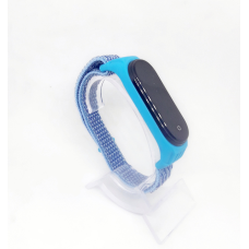 Ремінець для фітнес браслета MiBand 3/4 нейлон мі бенд 3/4 блакитний