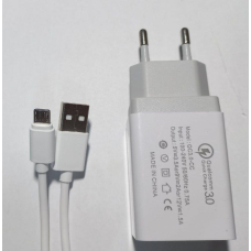 Швидке заряджання для телефона Hasky Qualcomm Quick Charge 3.0 з кабелем micro usb