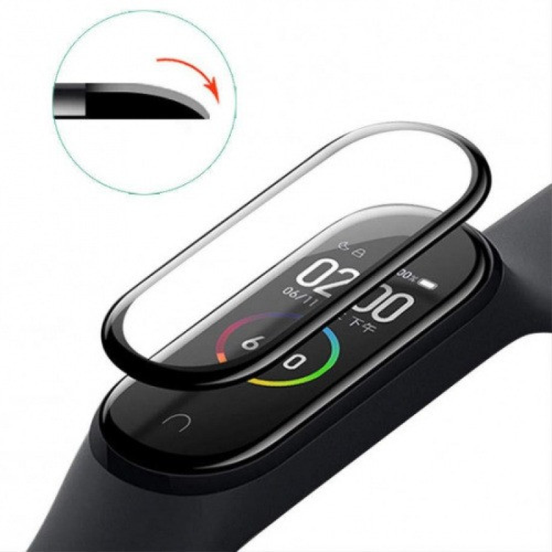 Захисна плівка для смарт-годинника Glass Xiaomi Mi Band 5 Pmma (Чорний)