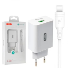 СЗУ XO QC 3.0 L36 18W/1USB + кабель Type-C White
