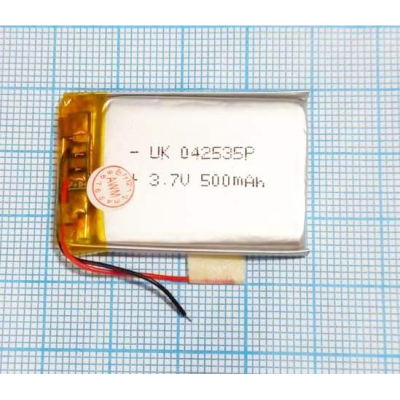 Внутрішній акумулятор 4*25*35 (500 mAh 3,7V) 042535 AAA клас в Запоріжжі