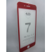 Захисне скло 4D Iphone 7/8 plus RED (червоний)