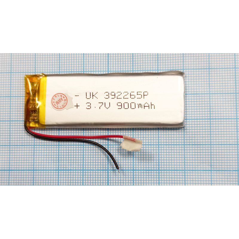Акумулятор внутрішній 3,5х21х63 мм (900 mAh 3,7V) 392265 AAA клас в Запоріжжі