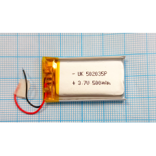 Акумулятор внутрішній 5х20х36 мм (500 mAh 3,7V) 052035 AAA клас в Запоріжжі