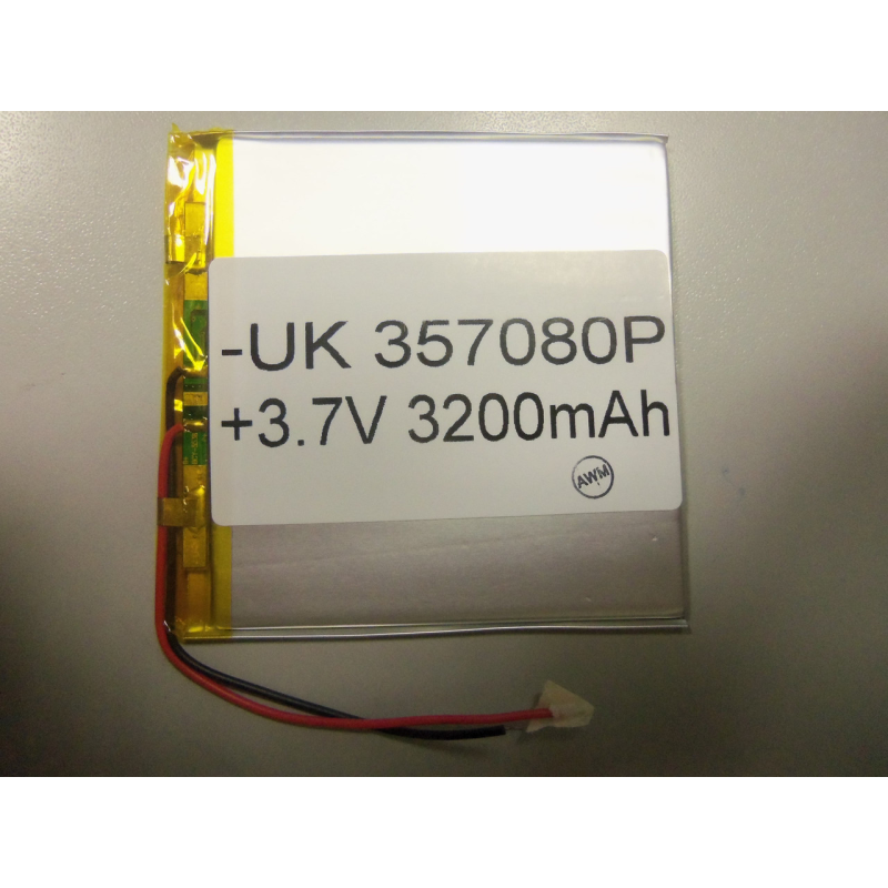 Внутрішній Акумулятор 3*75*77 (3200 mAh 3,7 V) 357080 AAA клас в Запоріжжі