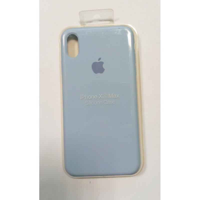 Чохол силікон кейс Silicone Case для Iphone Xs MAX Сіро-блакитний