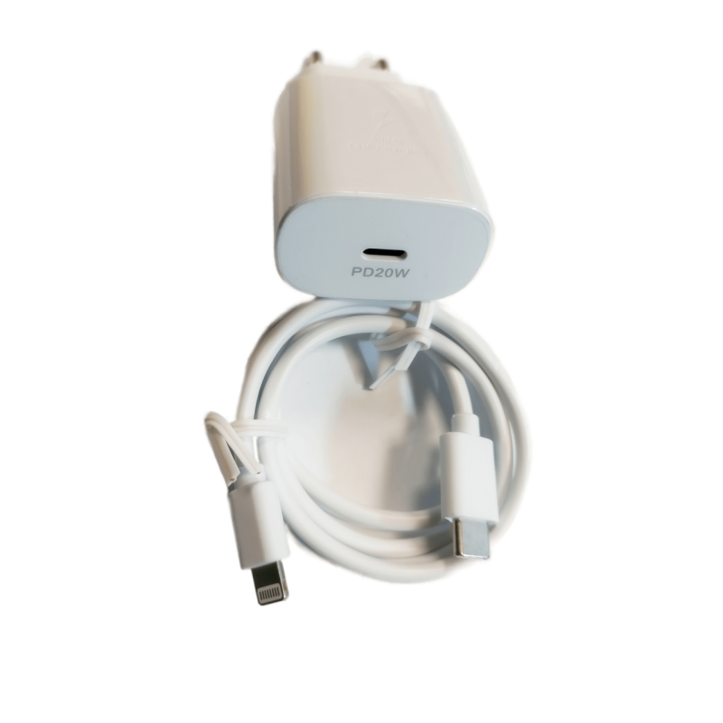 Зарядное устройство GRAND U20P-1 USB-C PD20W с кабелем, Type-C  to Lightning White													 білий