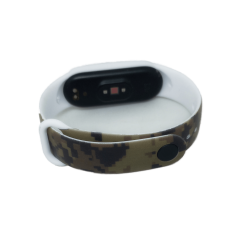 Ремінець силіконовий браслет Mi Band 5/6 мі бенд 5/6 пікселів білий