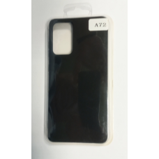 Чехол  Silicone Case (Full cover no logo) Samsung A72 черный