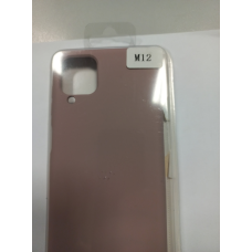 Чехол  Silicone Case (Full cover no logo) Samsung  М12 пудра