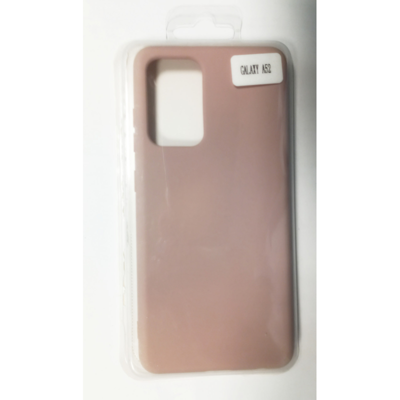 Чехол  Silicone Case (Full cover no logo) Samsung A52 пудра