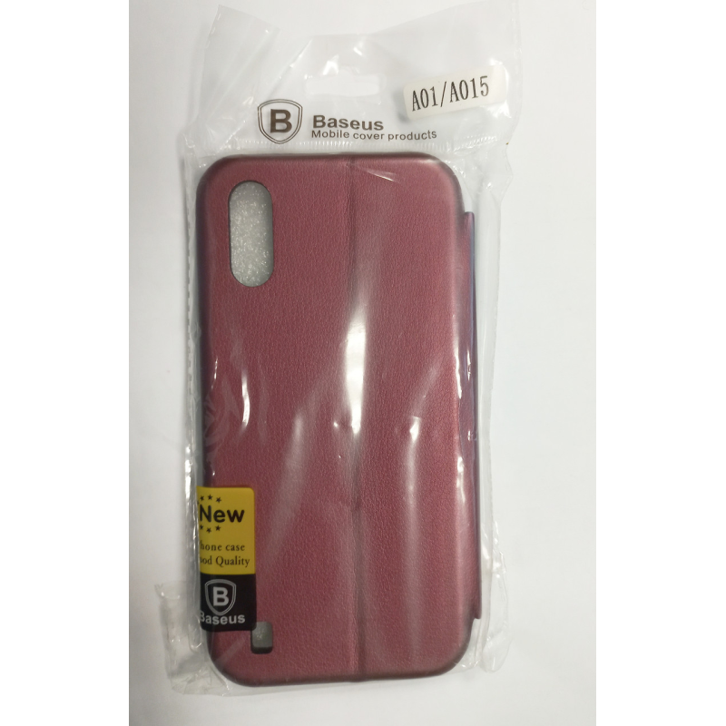 Чохол-книжка Baseus Premium Edge Samsung А01/А015 бордовий
